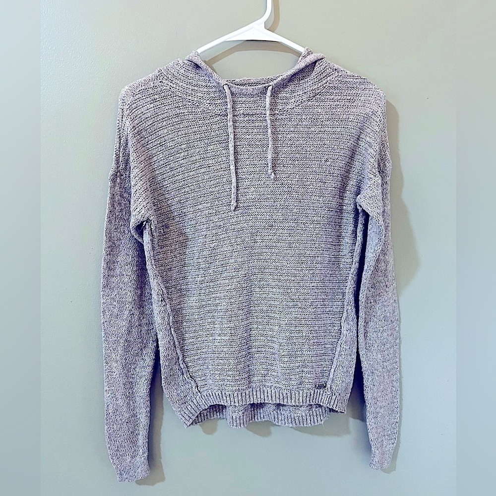 Abercrombie & Fitch Classic light knit grey hooded pullover size small